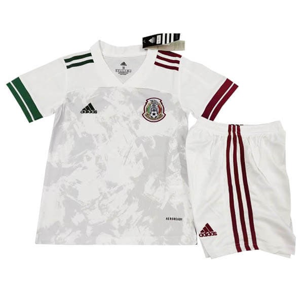 Camiseta México 2ª Kit Niño 2020 Blanco